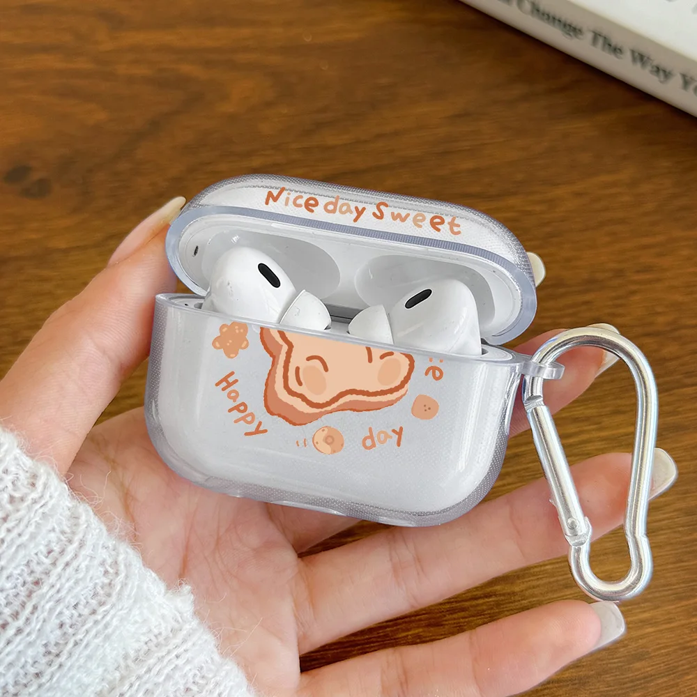 Clear TPU AirPods Case with Keychain for AirPods Pro