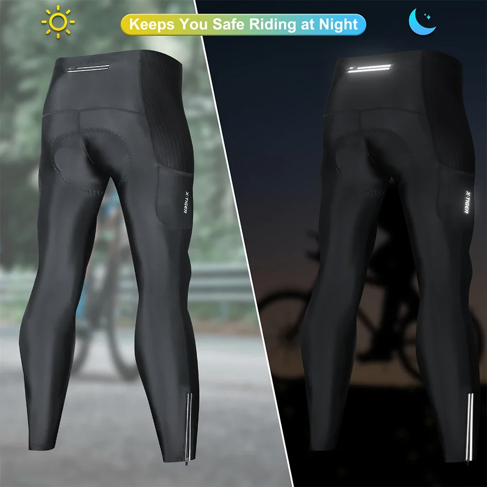 Cycling pants X-TIGER Bike Pants 5D Gel Padded Cycling Tights Leggings Men's Outdoor TMB Mountain Road Cycling Long Trousers