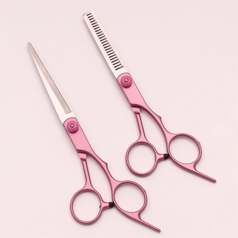 1/2PCS 헤어 커팅 가위 6 일본 스테인레스 스틸 미용 가위 틴닝 가위 헤어 가위 세트 스타일링 도구