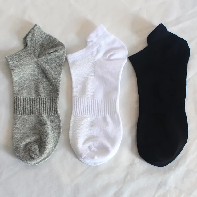 6 Pairs Ankle Socks Womens and Mens Couple Student Cotton Ear New Plus Size Mesh Athletic Sports Running Solid Color Boat Socks 4
