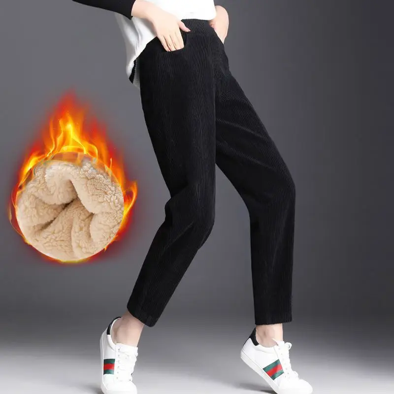 Corduroy black [lamb wool]