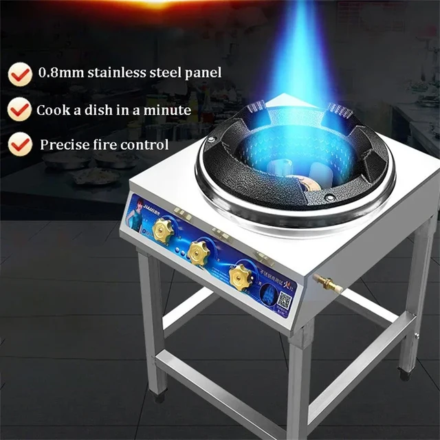 Home Fierce Fire Stove Gas Cooktop Commercial Single Burner Medium and High Pressure Liquefied Gas Stove Energy-saving Gas Hob