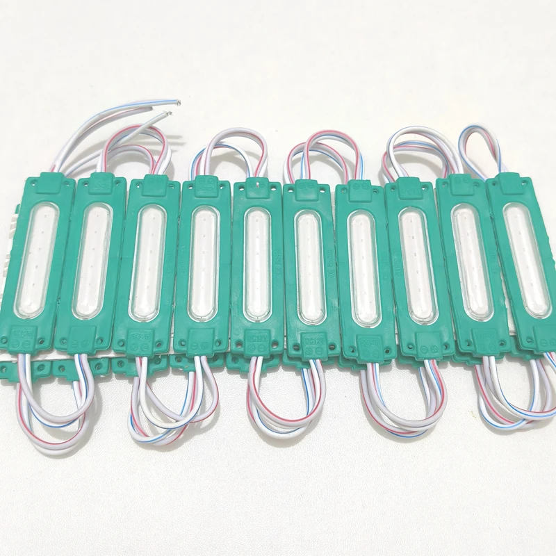 20pcs/lot 6LED injection with lens COB LED module waterproof LED back light backlight for sign channel letter DC12V 2W IP68
