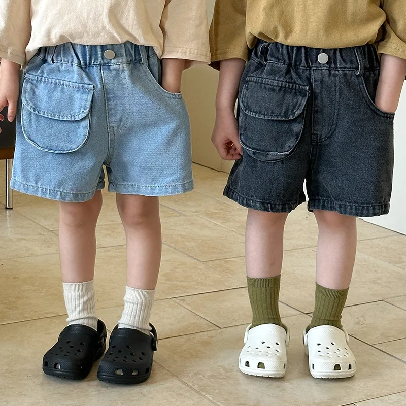 5091 Children's Denim Shorts Summer New Boys' Summer Clothes Baby Loose Casual Pants