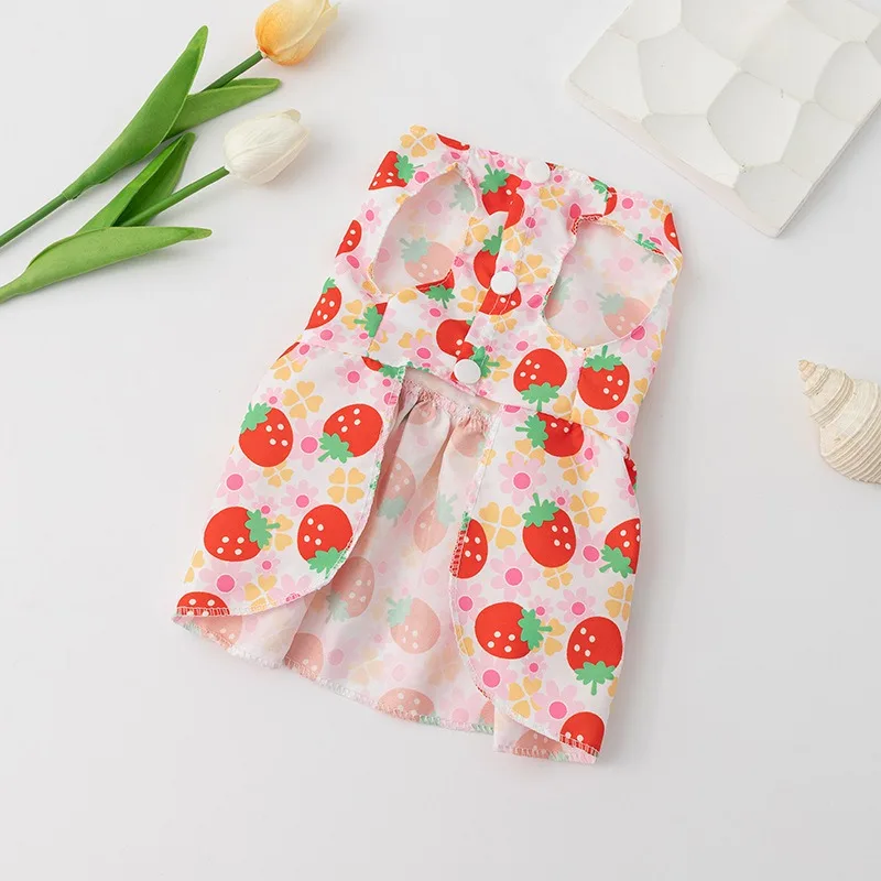1Pcs Summer Dog Flower Princess Dress Kitty Puppy New Pet Clothes Cute Dog Skirt Summer Thin Pet Accessories Chihuahua Apparel