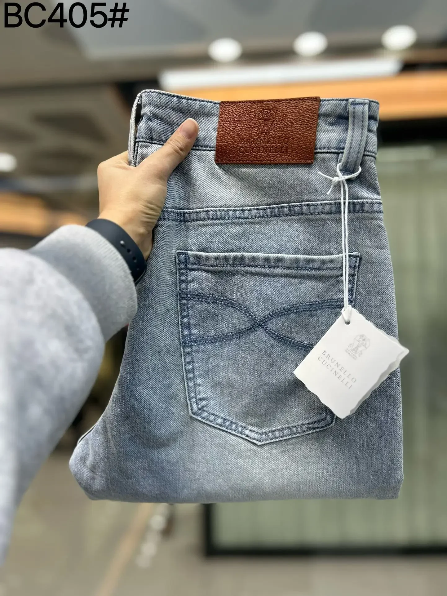 

BILLIONAIRE SIJITONGDA Pants Cotton Thin men 2024 Spring Summer New embroidery fashion Straight big size 31-40