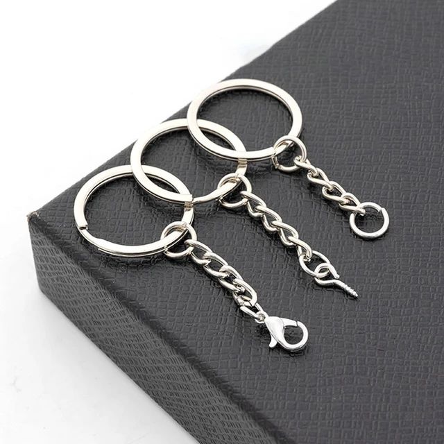 Key Chain Findings Components  Metal Split Keychain Ring Parts - 10pcs  Metal Ring - Aliexpress