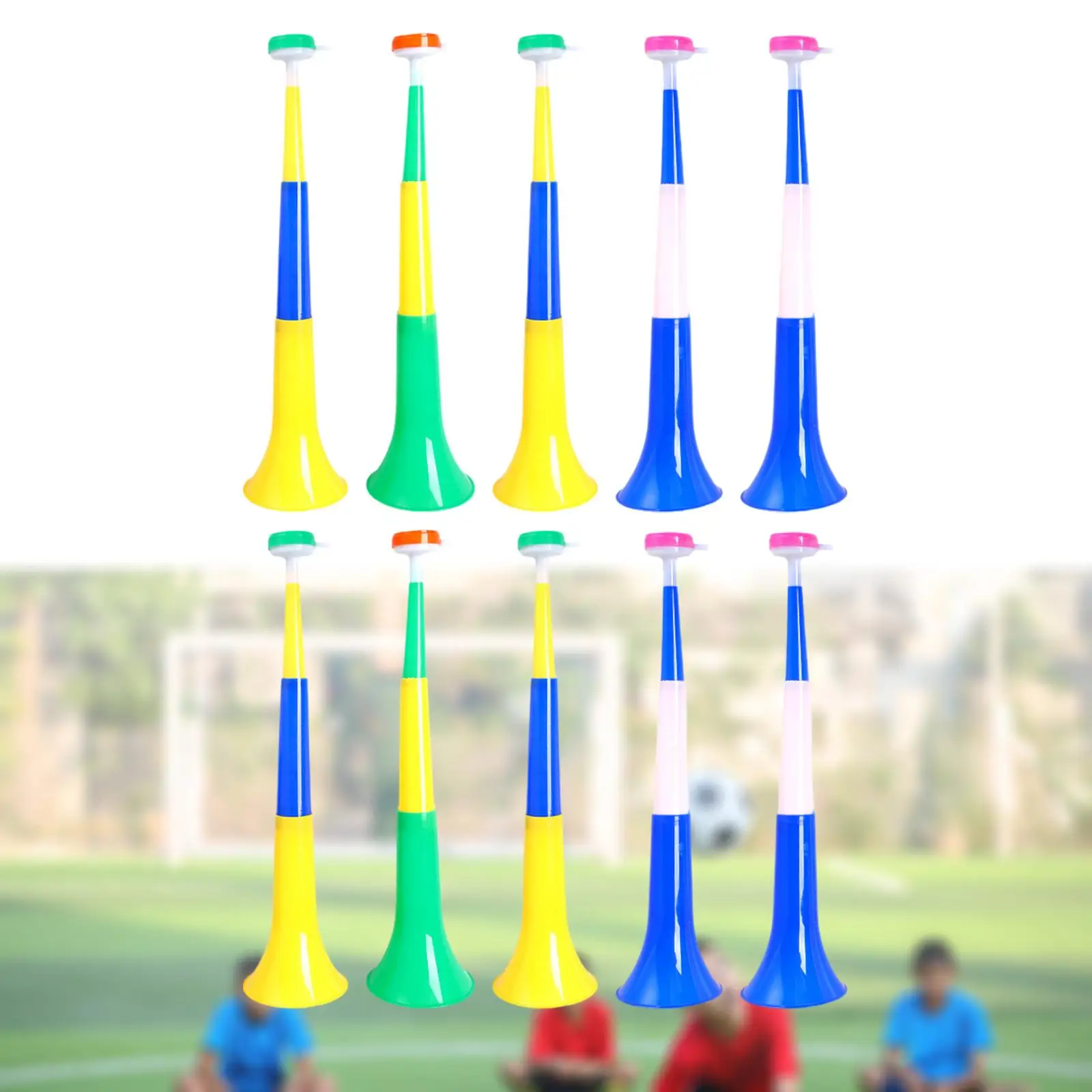 10x Stadium Horns Collapsible Air Horns 20 Inches Noisemakers for Sports