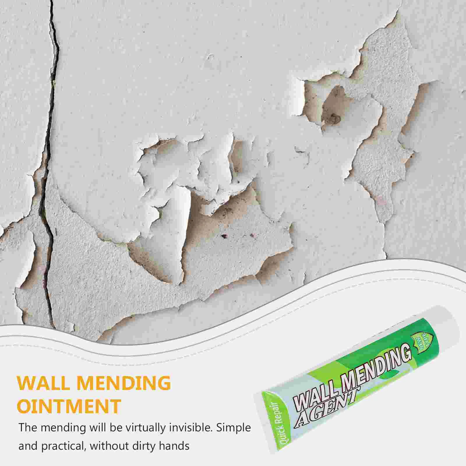 2 Pcs Wall Repair Agent Hole Paste Mending Ointment Kit Tool Graffiti Cream Mineral Calcium Powder 25% Water 35%