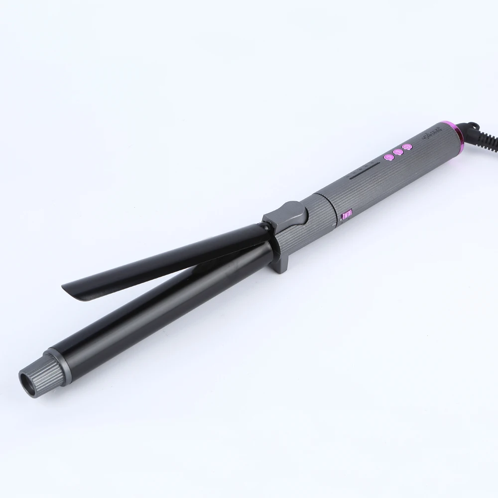 Professional Rotating Curling Iron Nano Titanium Black Hair Curler with LED Digital Temperature Display hair curler,hair iron