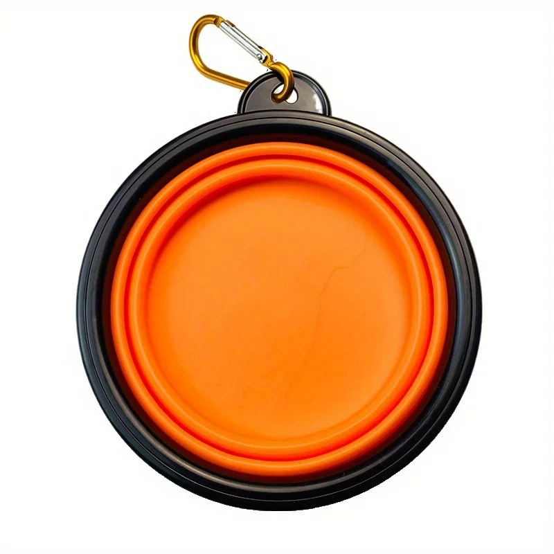 Dog Folding Bowl Portable Dog Travel Bowl Dog Food Water Bowl for Outdoor Walking Silicone Dog Food Water Bowl with Bowl Lip 5
