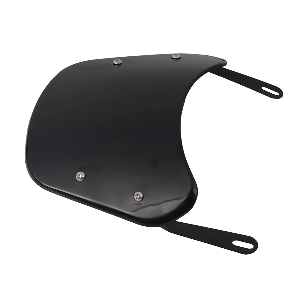 Motorcycle Windscreen Universal Black Windshield Wind Deflector Windscreen Fairing for Harley Honda Yamaha Kawasaki Suzuki Cafe Racer