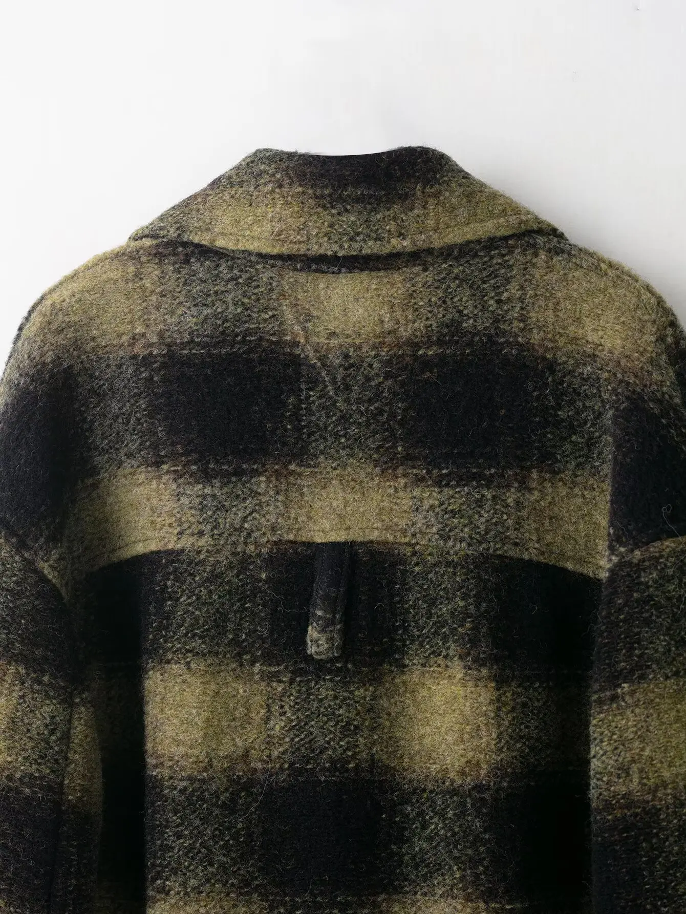 Women Autumn Winter Retro Plaid coat jacket female Fashion turn-down collar Long Sleeves Button Coat lady Elegant Leisure outwea