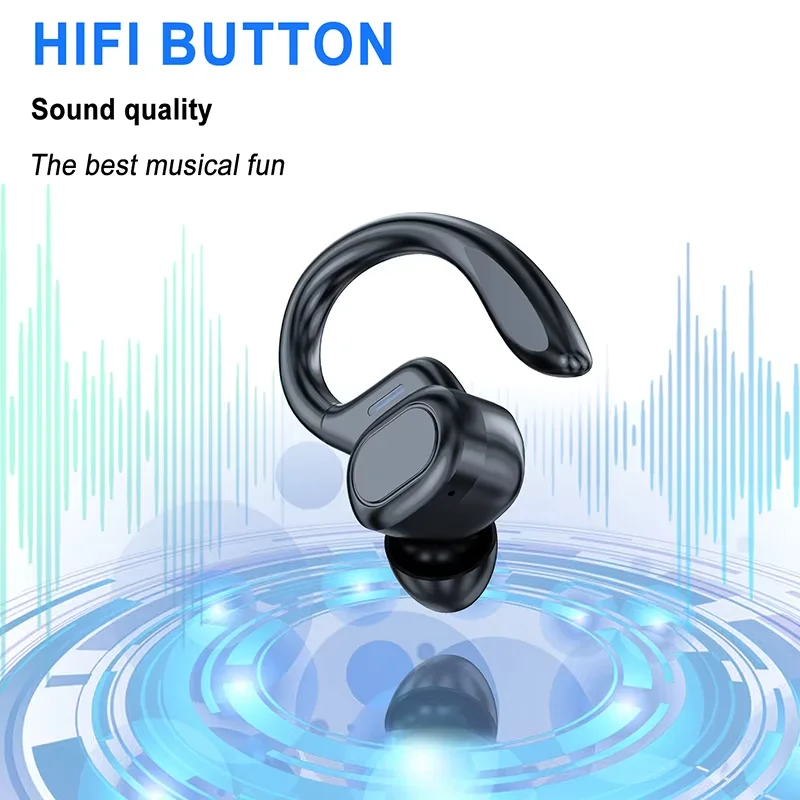 Cuffie Sportive Wireless Originali Bluetooth 5.3 Over-Ear con Ganci Auricolari, Auricolari Sportivi Impermeabili per Corsa, Cuffie In-Ear - immagine 3