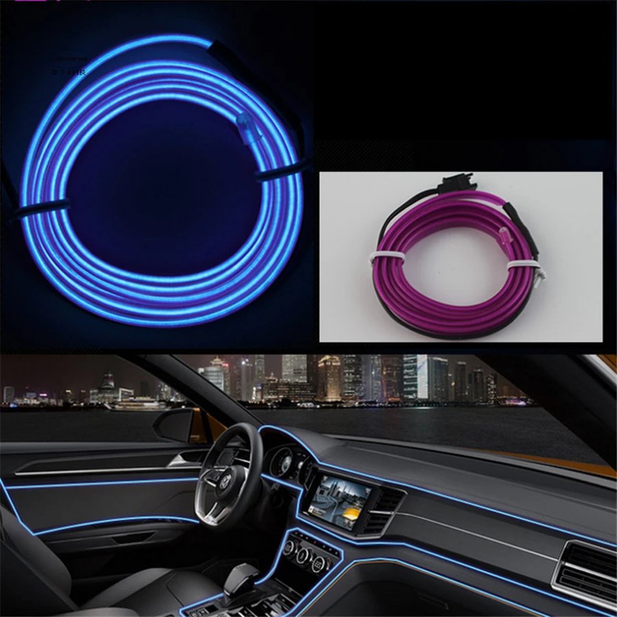 

JXF Car Interior Light Atmosphere Ambient Light Tube LED Strip Flexible Neon Lamp Glow String Light Decoration interior part