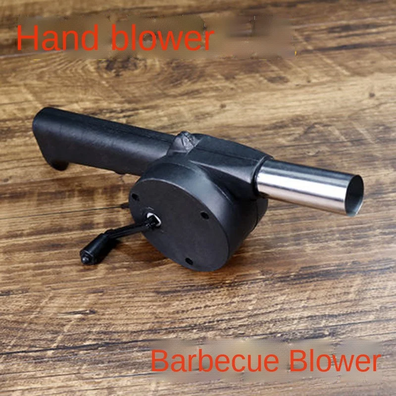 Hand Blower Outdoor Cooking Barbecue Blower Portable Hand Crank Fan Air Blower Grill Picnic Camping Stove Accessories Barbecue Tools