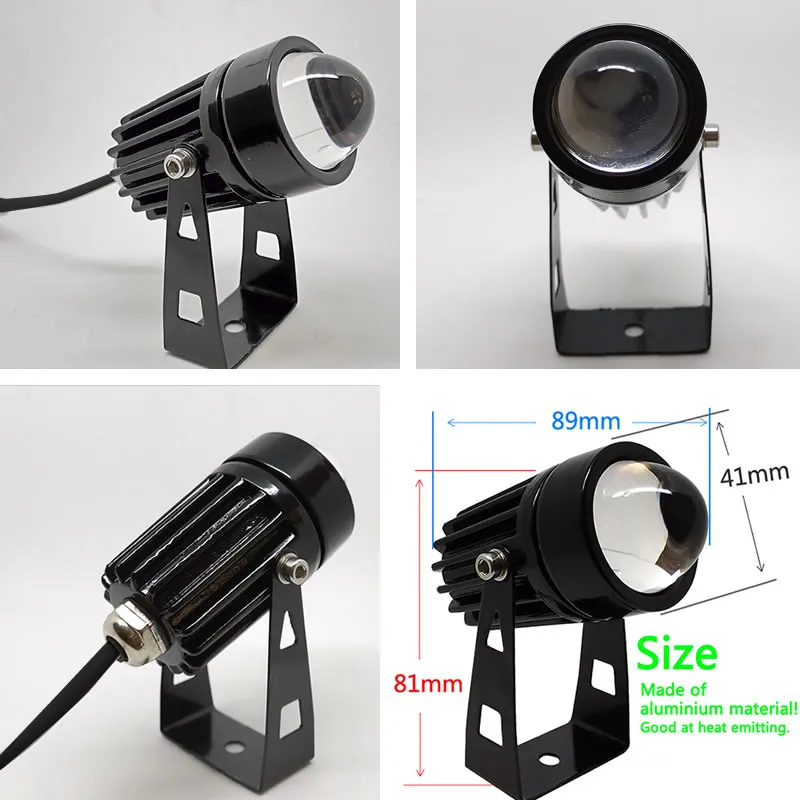Outdoor LED Spotlight 5W landscape Lighting 110V-220V Warm white Cold white Red Green Blue Pink Golden Color Wall light IP66 5