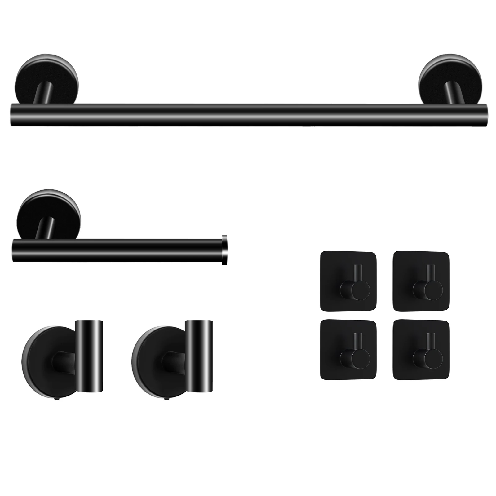 8 Piece Brushed Nickel Bathroom Accessories,sus304 Stainless Steel Wall Mounted Towel Bar Set Bathroom Hardware Set