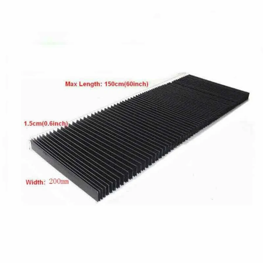 

Protective Flat Accordion Bellows Dust Cover 200mm CNC Milling Engraver Machine Accessories NEW 1PC