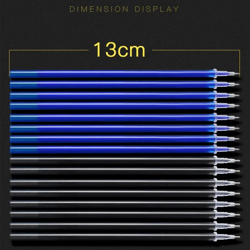 100 개/대 Office Signature Shool 젤 펜 리필 막대 매직 지울 수있는 펜 리필 액세서리 0.5mm 블루 블랙 잉크 쓰기 도구