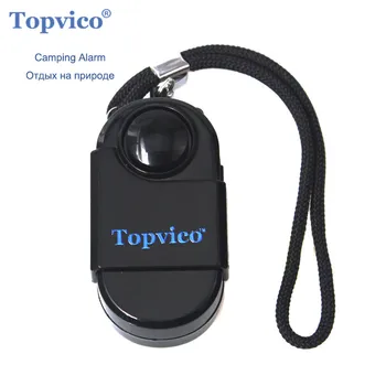 Topvico 미니 캠핑 알람 PIR 모션 감지기 센서, SOS 여행 120dB 무선 적외선 움직임 센서, 보안 시스템