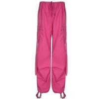 Red Cargo Pants Women Casual Joggers High Waist Loose Female Hip Hop Trousers Korean Punk Pants Funny Capri Pockets Pants Femme - Image 5