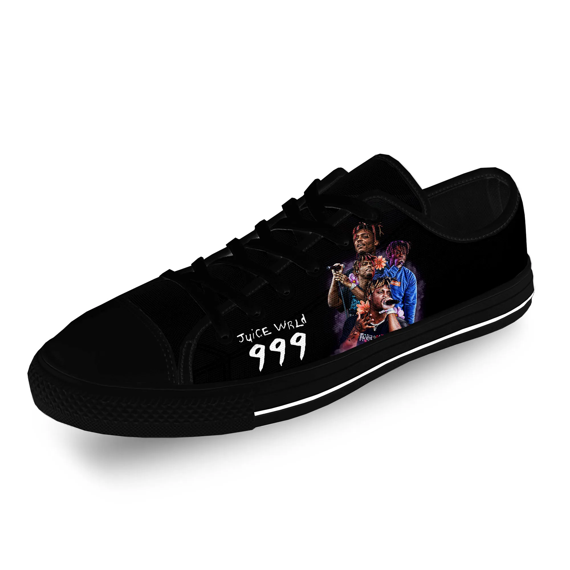 

juice wrld Hip Hop Rapper Cool Casual Cloth Fashion 3D Print Low Top Canvas Shoes Men Women Lightweight Breathable Sneakers