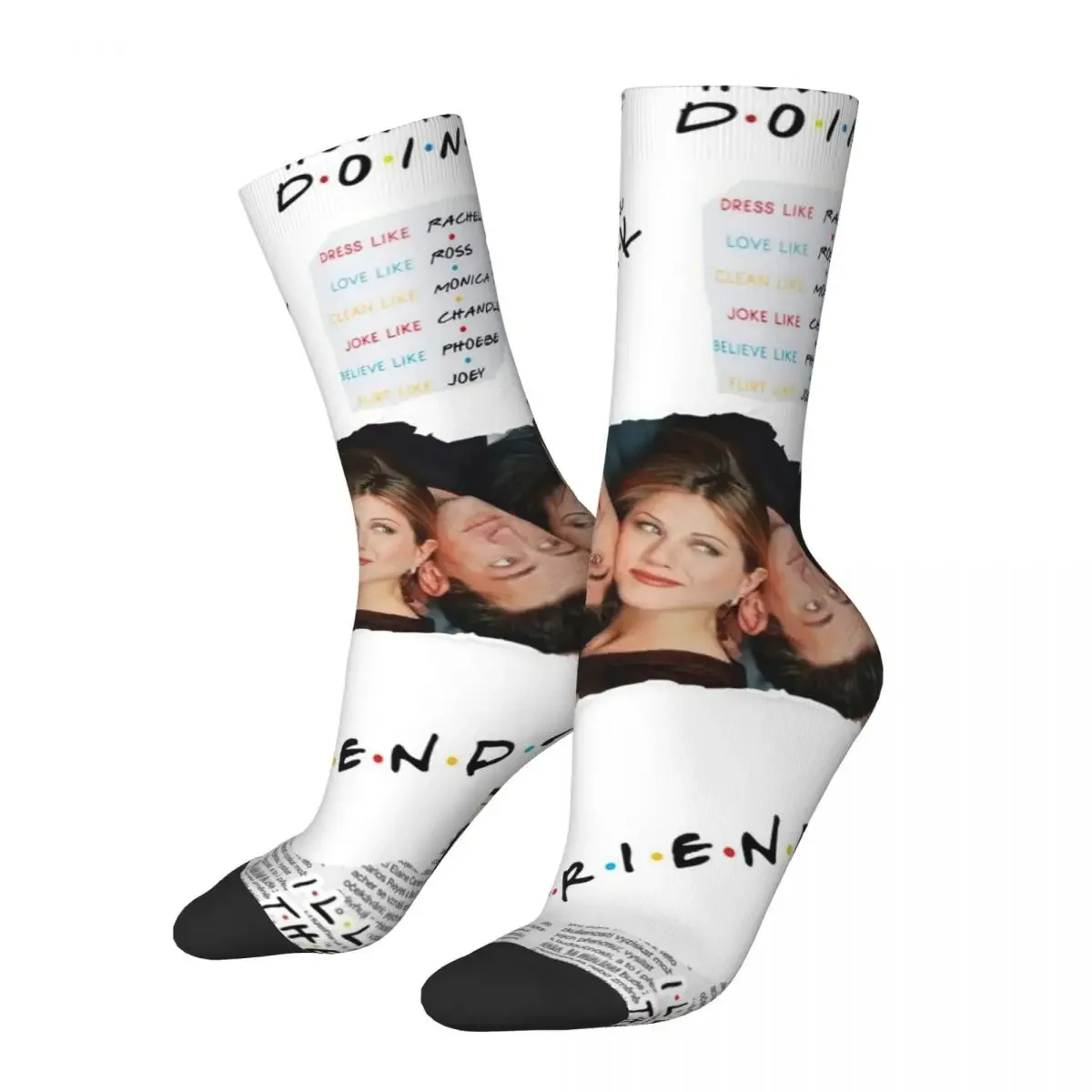 

New Male Men Socks Casual Friends Best Moments Tv Show Quotes Sock Graphic Women Novelty Street Style Sock Spring Summer Autumn