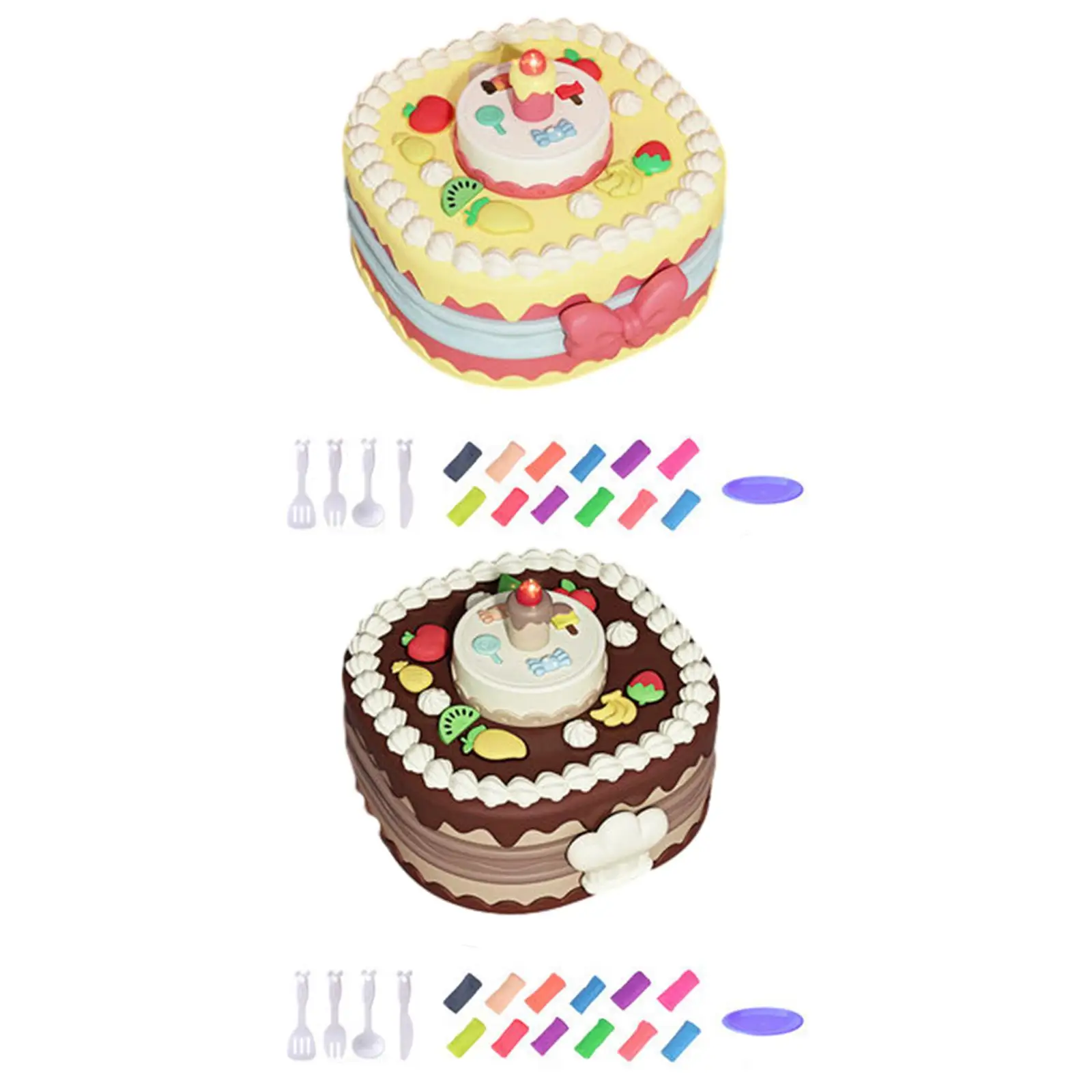 

Birthday Cake with Candles Early Educational Toy Interactive Toy Pretend Play for Girls Boys Babies Preschool Ages 3+ Year Old