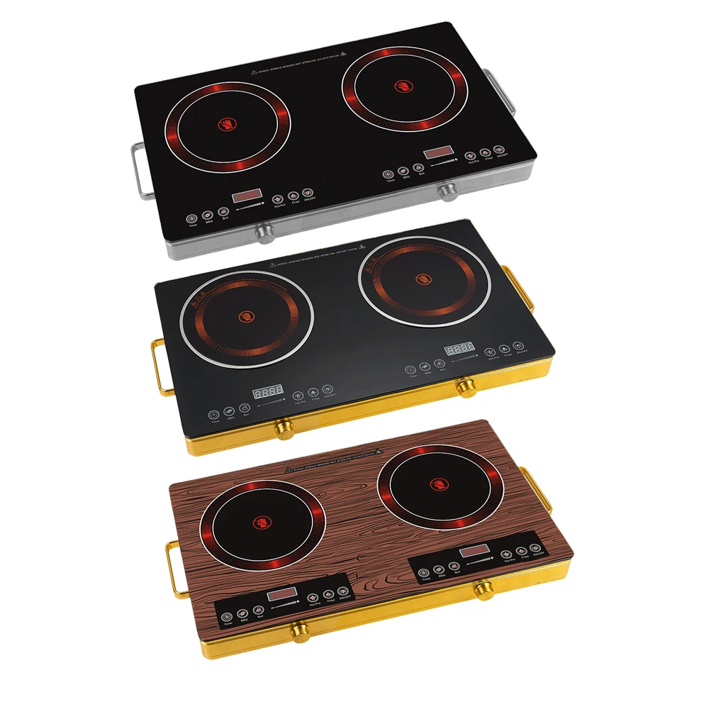 Kitchen Ceramic Stove 3500W Grill Electric 2 Burner Cooking Ceramic Stove Infrared Double Induction Cookers 2