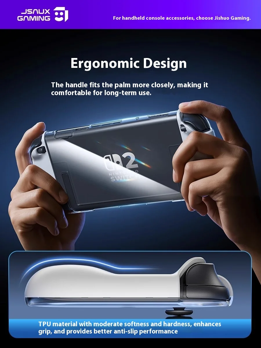 Ergonomic Transparent Protective Case for Slim Dockable Console