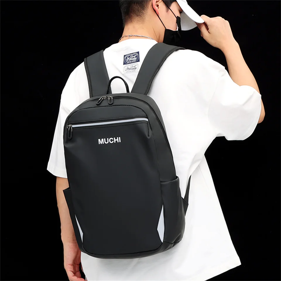 mochila de nylon de lazer, simplicidade masculina