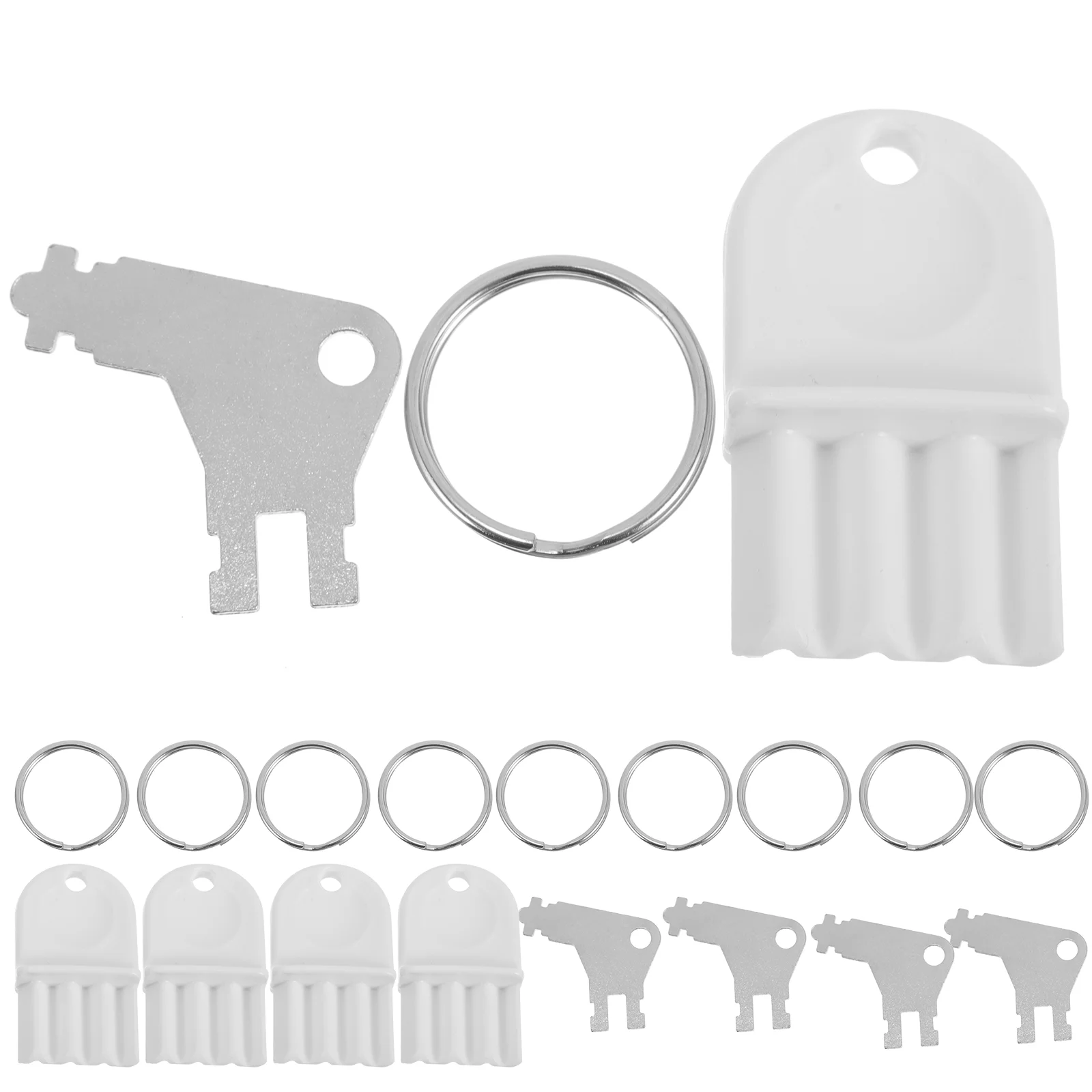 

2 Sets Commercial Toilet Dispenser Key Tissue Paper Towel Replacement Keychain Metal Auto