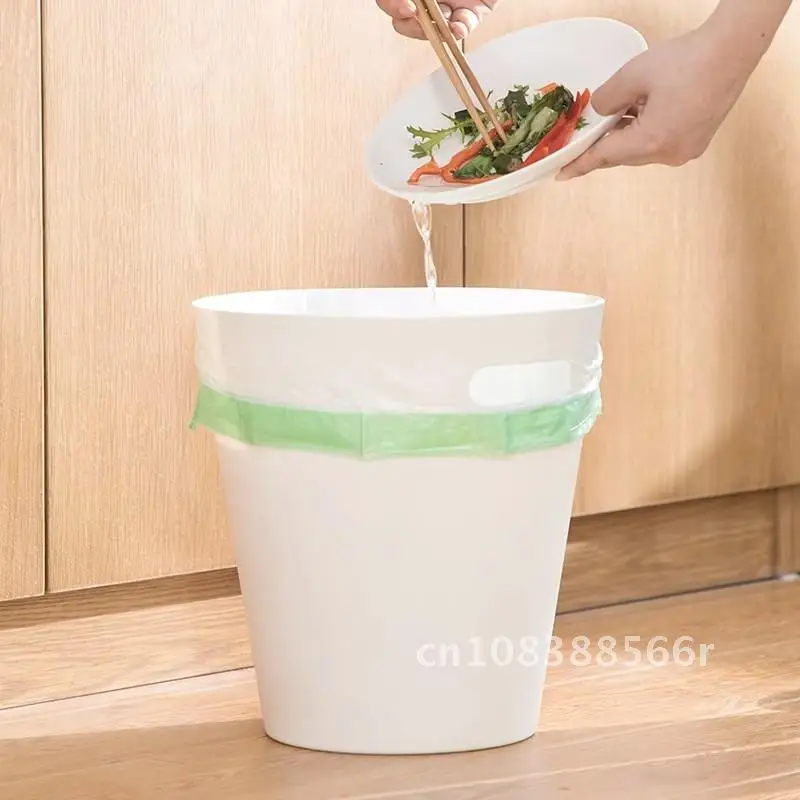 

Rope Wearing Bin Bag Household Portable Thickened Large Vest Drawstring Closure Kitchen Plastic Bin Bag