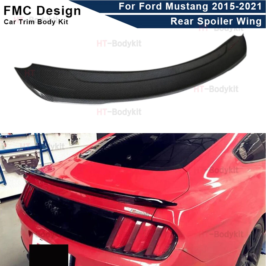 Carbon Fiber Rear Spoiler Wings For Ford Mustang GT V8 V6 Coupe GT350