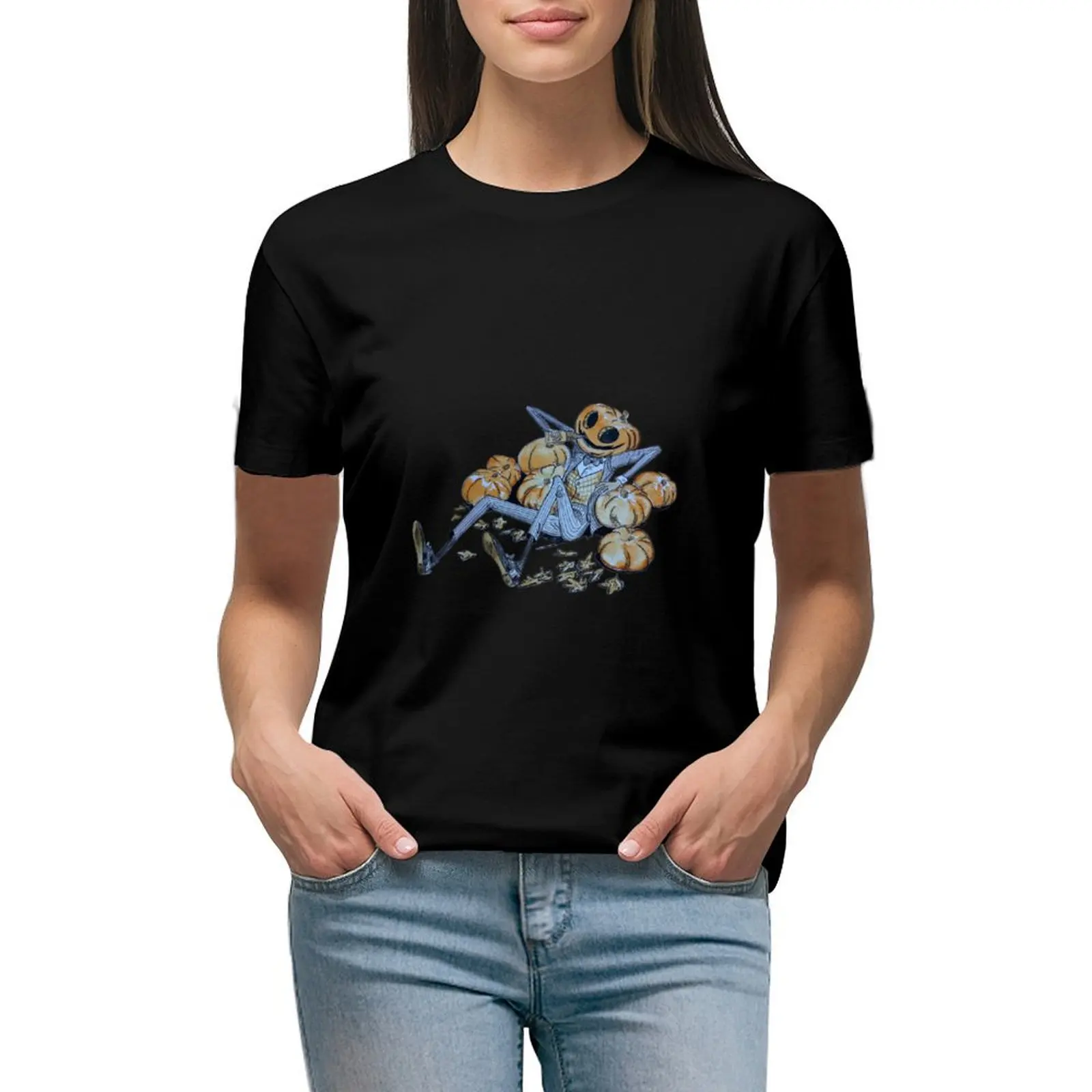 

Ichabod Crane T-shirt Short sleeve tee animal print shirt for girls vintage clothes Summer Women's clothing