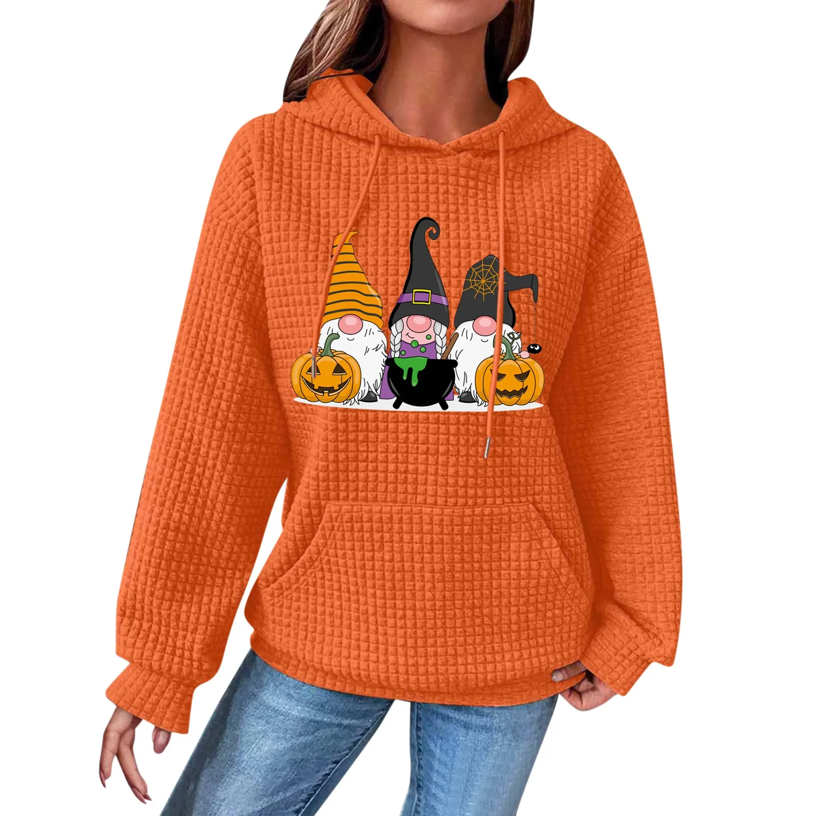 

Woman'S Hoodies Long Sleeve Casual Print Drawstring Hoodie Sweatshirts For Woman Pullover With Pockets футболка женский 2024