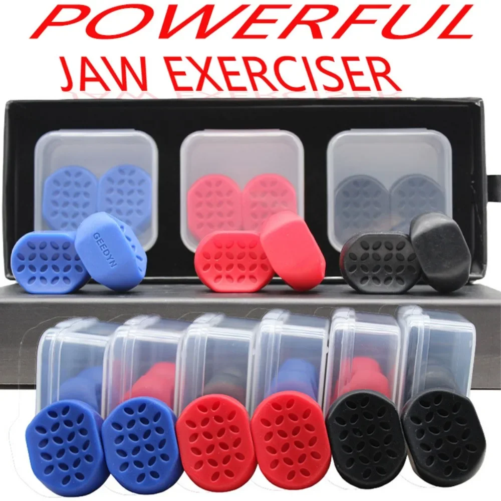 New Jaw Exerciser Ball 40/50/60LBS Jaw Chin Line Trainer Face Facial Muscle Trainer Chew Ball Training