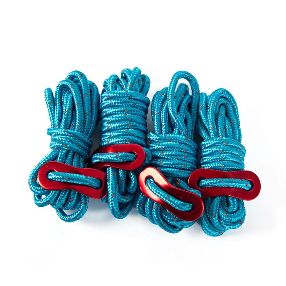 Outdoor Tent Ropes 4pcs Wind Rope Cord Tensioner