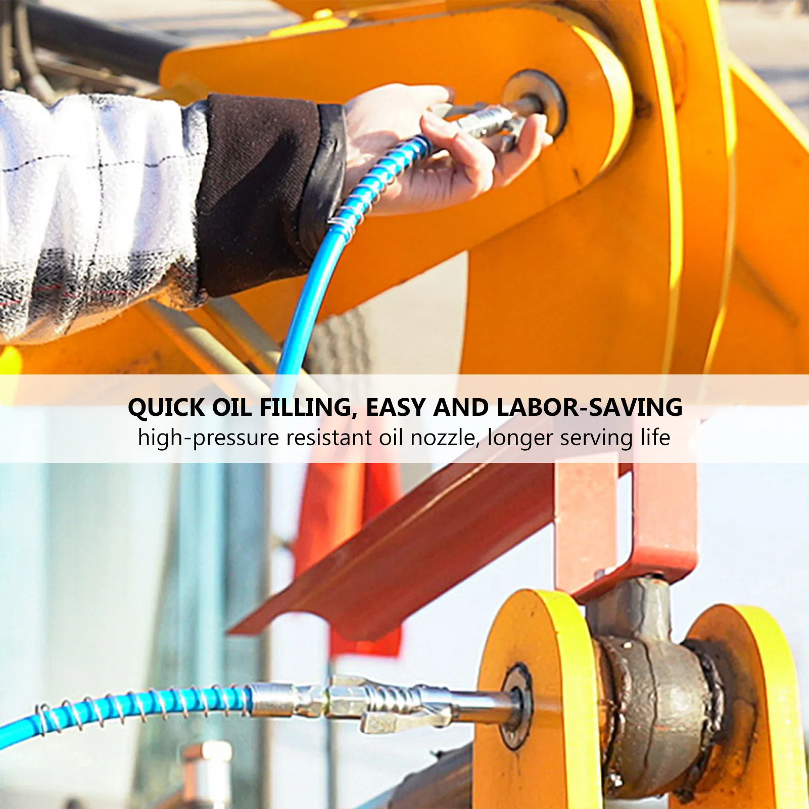 GreaseAdapter High-pressure Oil Injections Nozzles Fits All Standard Metal Grease Guns Does Not Leak Once Locked On Tools