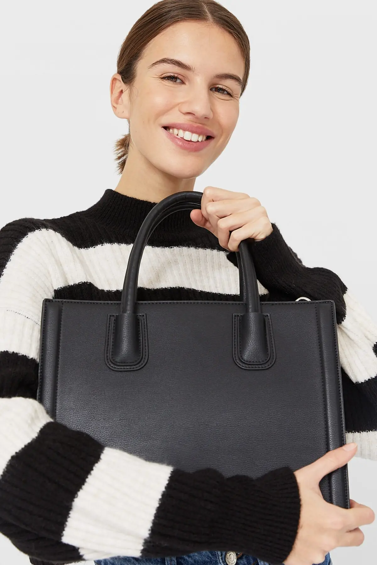 Women's Black Hard Tote Bag 2022 New Style and Fashion New Year Luxury