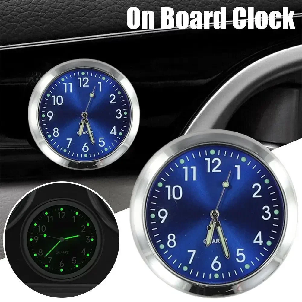 Mini Luminous Car Vent Clocks Watch, Stick On Dashboard Car Clock, Mini Tiny Small Luminous Car Analog Clocks Watch For Car