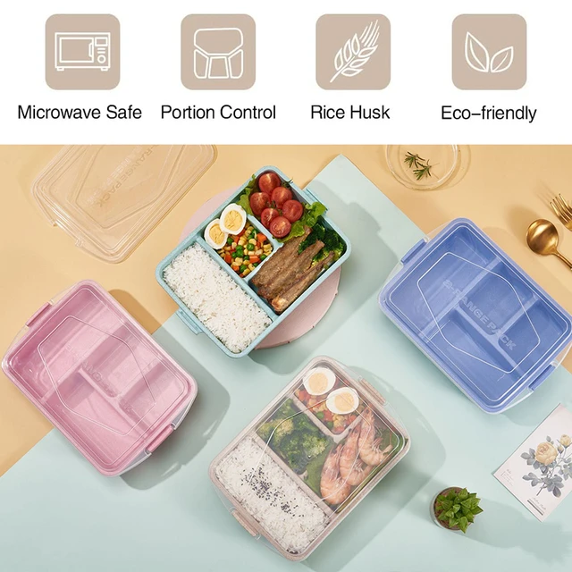 4 Compartment Detachable, Stackable, and Portion Controlled Food