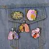 Pins Custom Brain Lung Intestines Stomach Brooches Lapel Badges Cartoon Plant Jewelry Gift for Kids Friends Floral Organ Enamel 1
