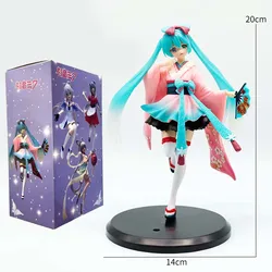 Hatsune Miku Anime Figurine - Virtual Singer Manga Desk and Cake Decoration Toy Gift (With box)