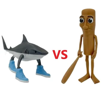 Shark Figurine Tungtungsahur Figure Desktop Decoration Articulated Tralalero Tralala Figure Ornament Funny Doll 3D Printed ToyS
