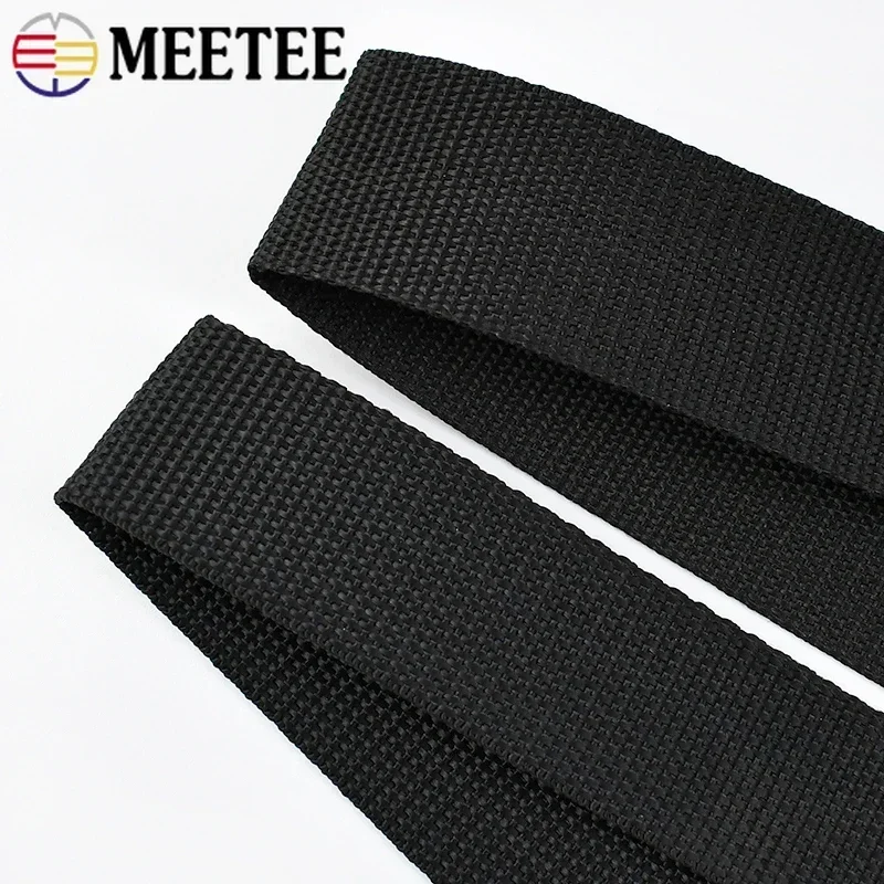 Polyester Webbing Ribbon 5/10Meters Black Polyester Webbing Band for Strap Backpack Pet Collar Ribbon Tapes Belt Bias Binding Bag DIY Garment Accessory