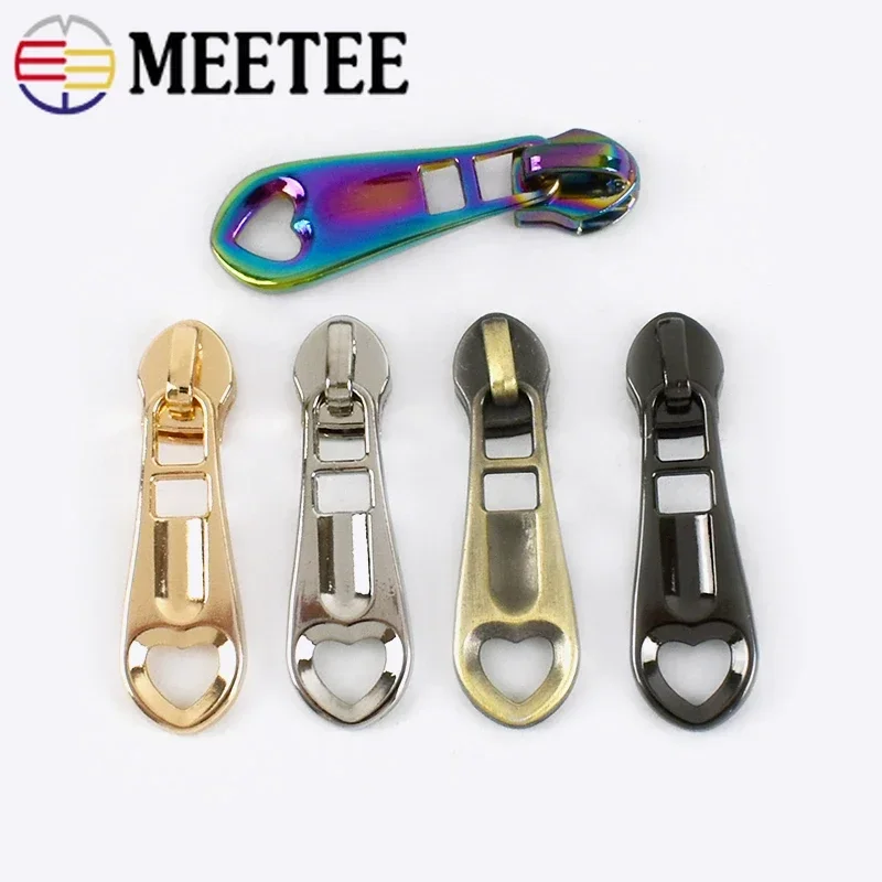 30/50/100 Pz 3 #5 # Cursori Con Cerniera Per Cucire Per Cerniere In Nylon Nastri Cerniere A Cuore Estrattore Testa Con Cerniera Kit Di Riparazione Fai