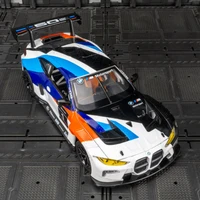 1:24 BMW M4 GT3 Alloy Sports Car Model Diecasts Metal Track Racing Car Model Simulation Sound and Light Collection kids Toy Gift 2
