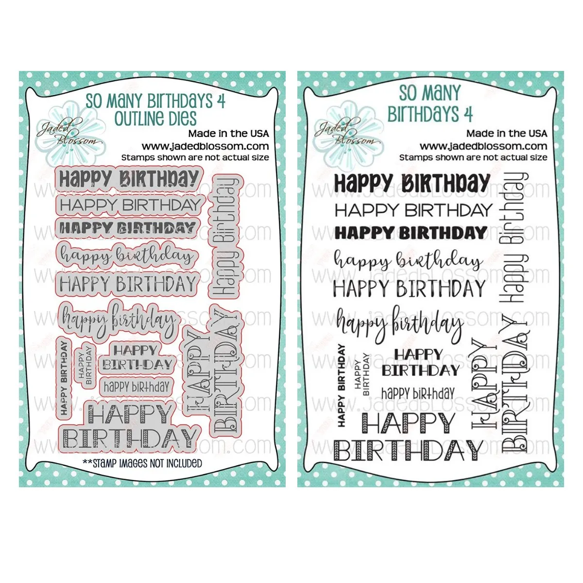 

So Many Birthdays 4 Metal Cutting Dies for DIY Crafting Stamps Greeting Cards Scrapbooking Decoration Dies